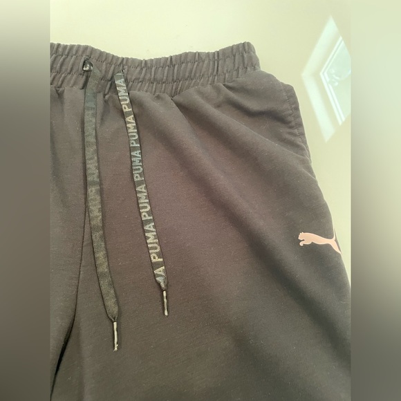 Puma Oversized Sweatpants Women’s Size Medium Pink Logo - Picture 2 of 5